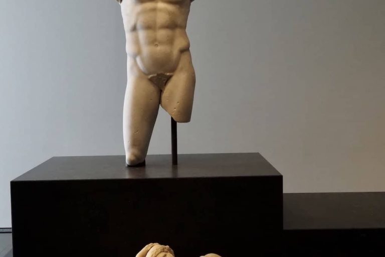 Ancient sculpture at the Louvre Abu Dhabi.