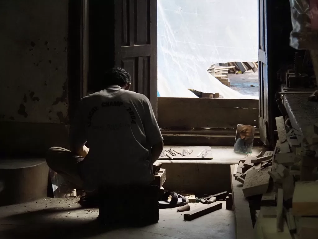 Newar artisan workshop in Patan, Nepal.