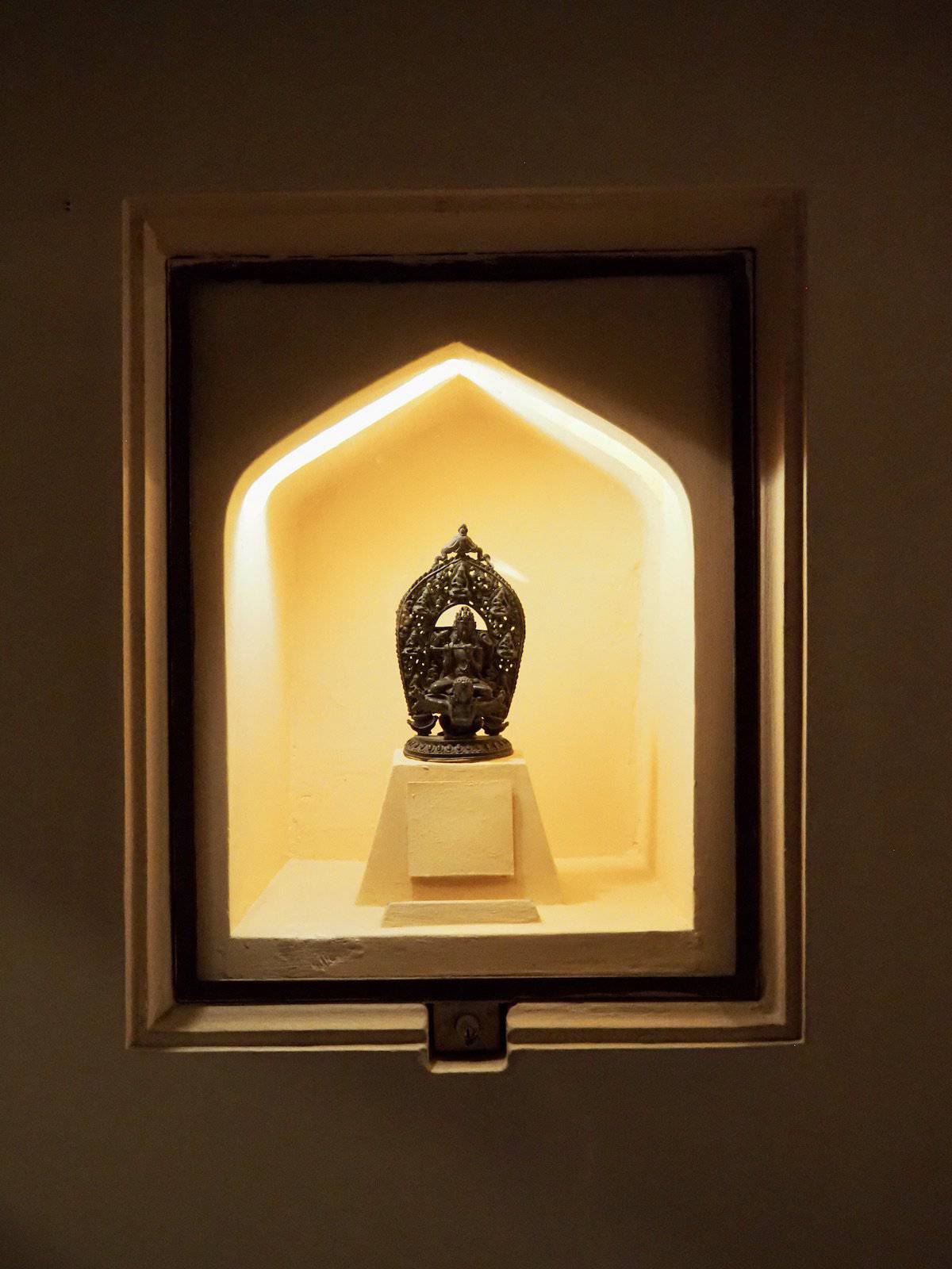 Ancient bronze religious relic in Patan Museum, Nepal.