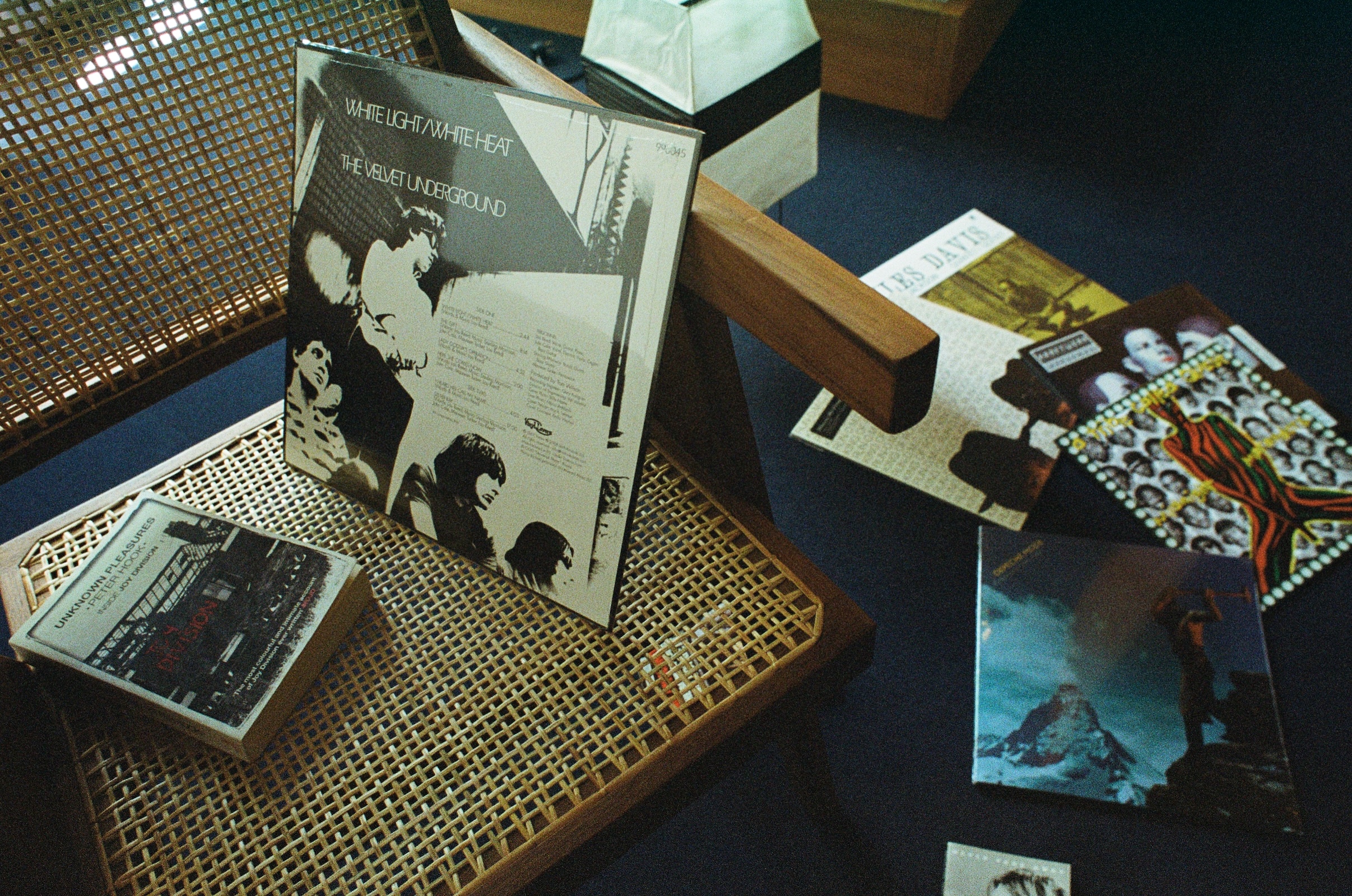 Turntables and vinyl in a guest rooms at cinema-inspired Blueberry Nights boutique hotel, Tbilisi.