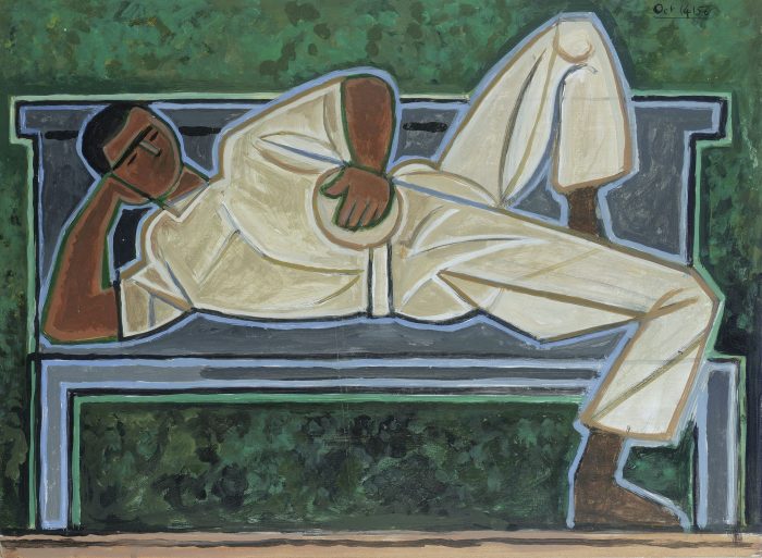 John Craxton, Reclining Figure (1956).