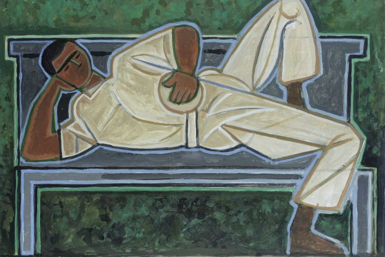 John Craxton, Reclining Figure (1956).