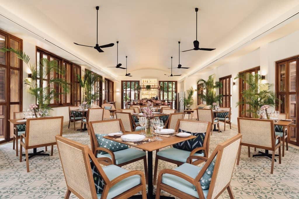 FCC Angkor by Avani The stylish interior of The Mansion restaurant, FCC Angkor by Avani.