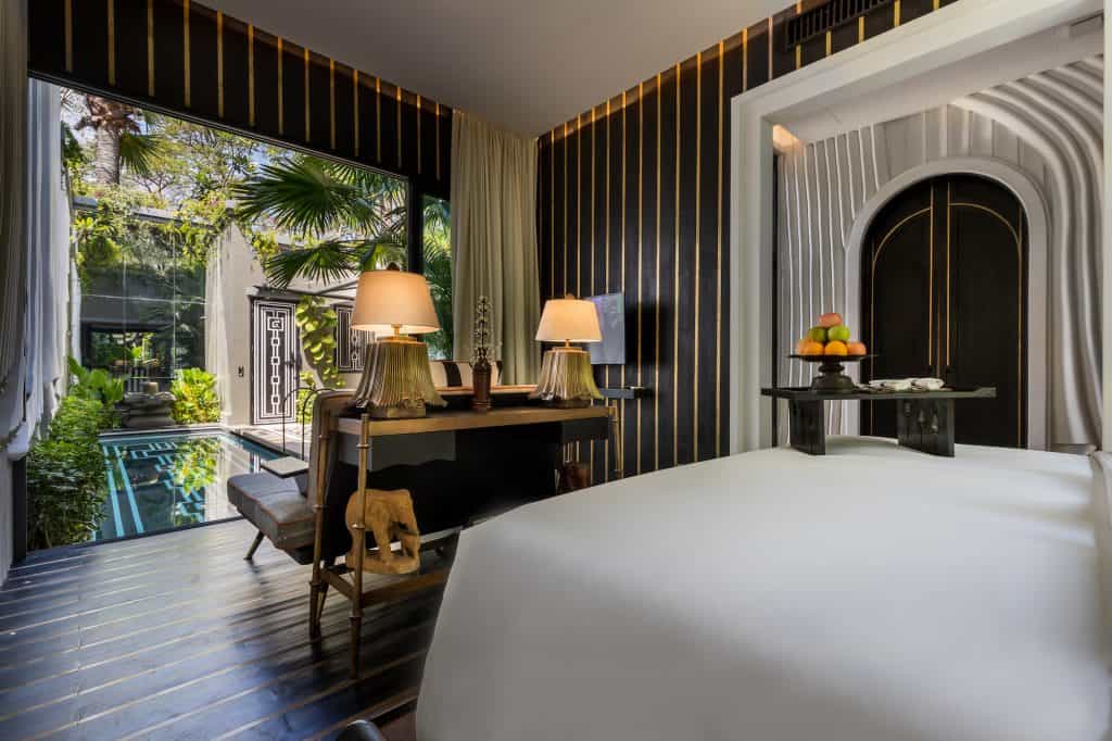 Shinta Mani Angkor The bedroom pavilion of a Bensley Collection Pool Villa overlooking the private 9m lap pool.