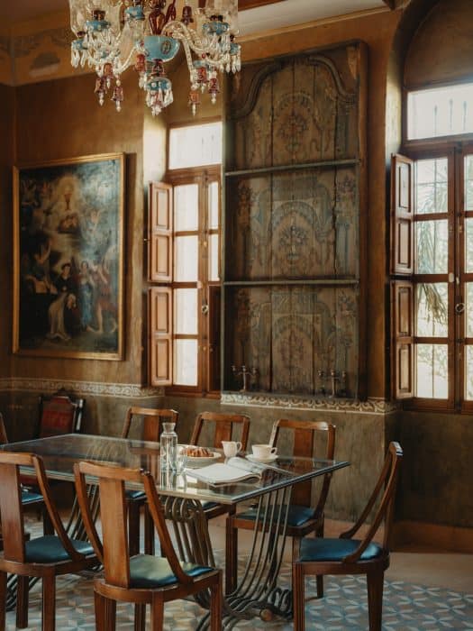 The Dining Room of Al Moudira Hotel, Luxor.