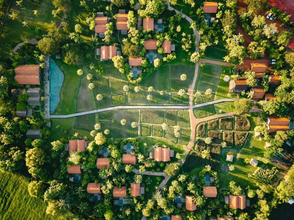 Zannier Phum Baitang Zannier Phum Baitaing from the air.