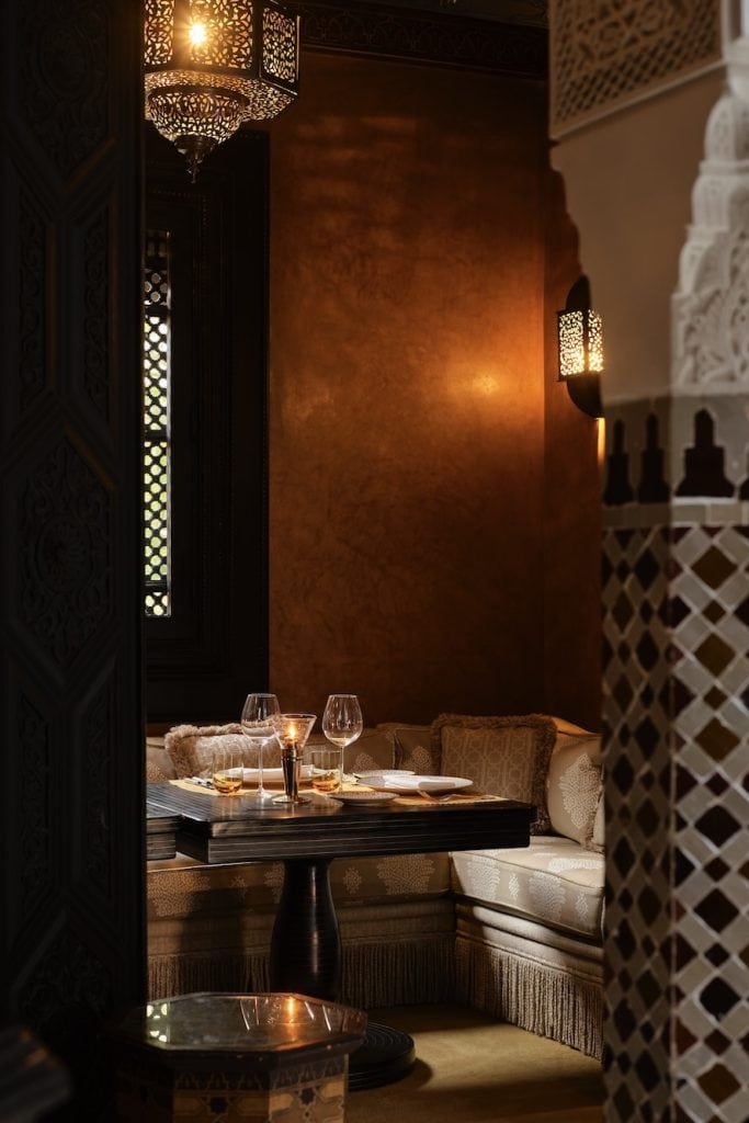 Le Marocain at La Mamounia, the best Moroccan restaurant in Marrakech.