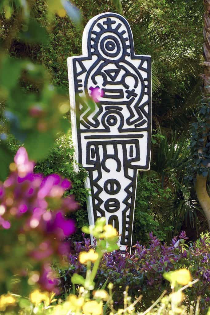 A Keith Haring sculpture at Anima Garden, aka André Heller Garden, outside Marrakech.