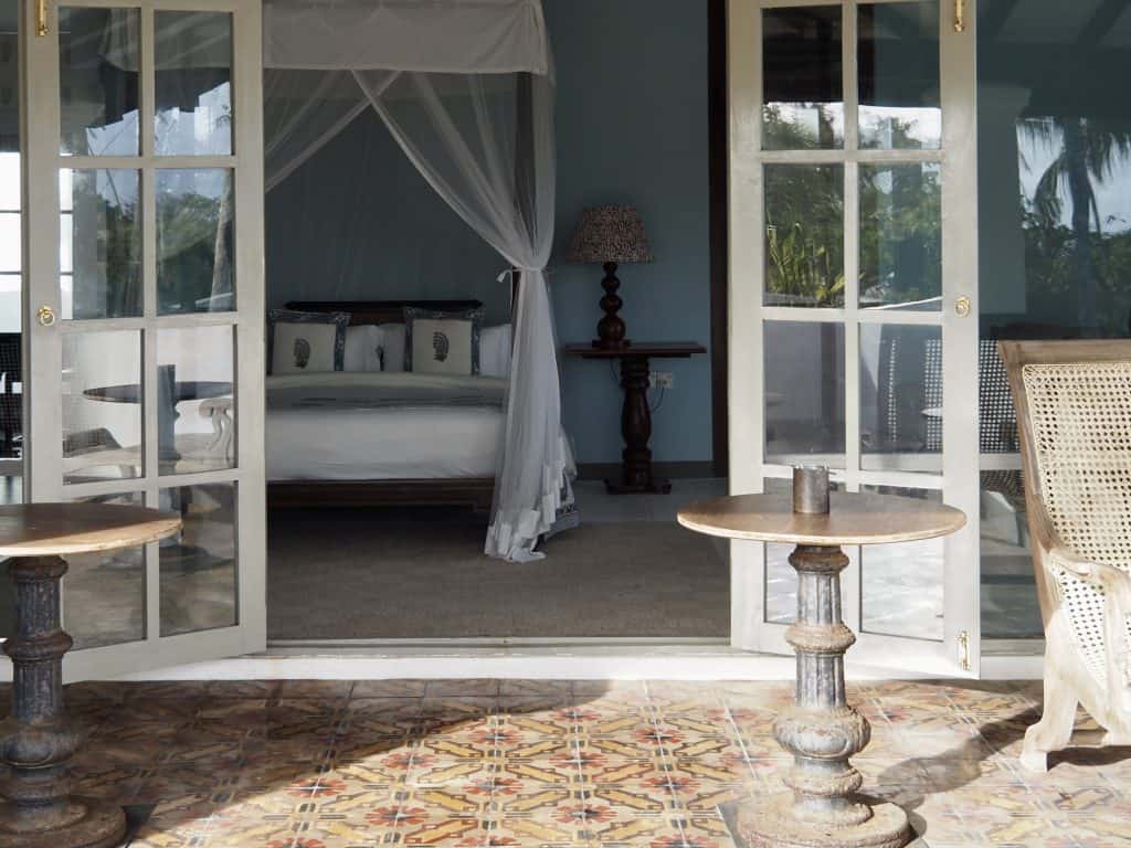 The Villa Bentota Suite with four-poster bead, The Villa Bentota.