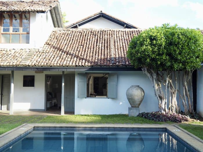 The Villa Bentota Geoffrey Bawa's courtyard swimming pool, The Villa Bentota.