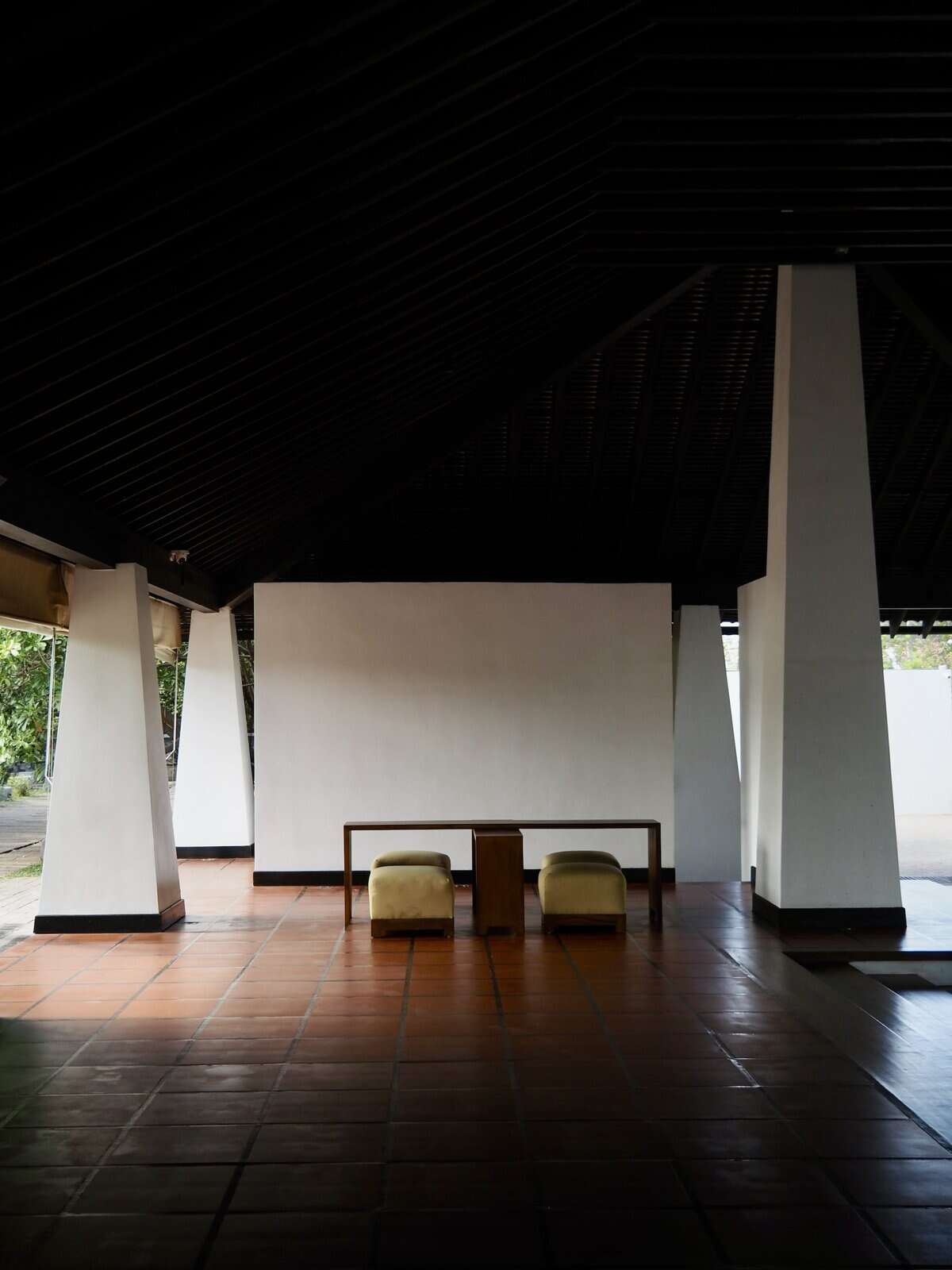 Reception pavilion, Jetwing Lagoon Wellness hotel, Sri Lanka.
