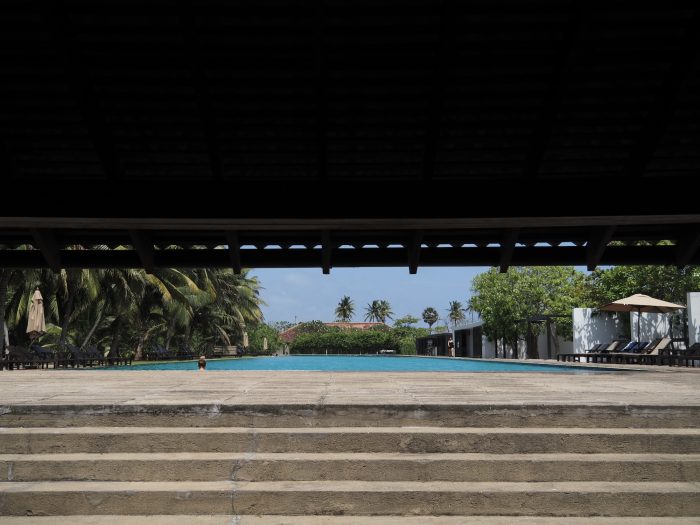 Sri Lanka's longest hotel swimming pool at Jetwing Lagoon Wellness.