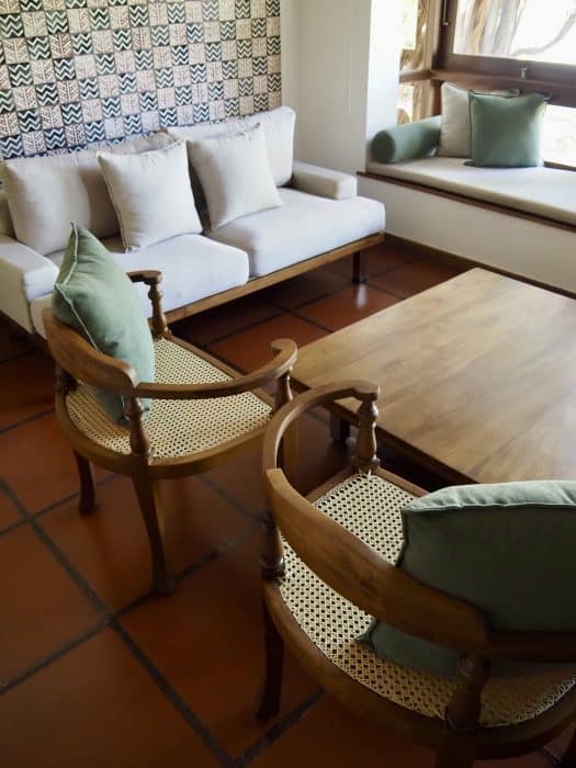 Sitting area, Luxury Room with Terrace, Jetwing Lagoon Wellness.