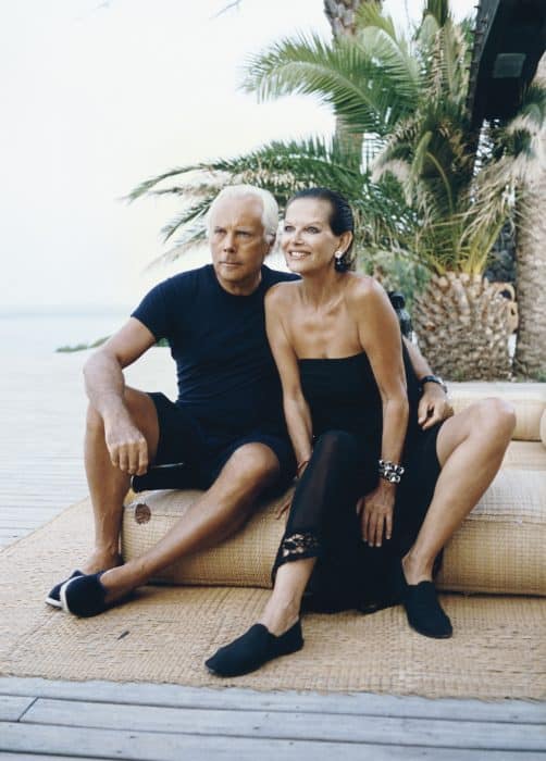 Giorgio Armani and Claudia Cardinale, Pantelleria 1998
