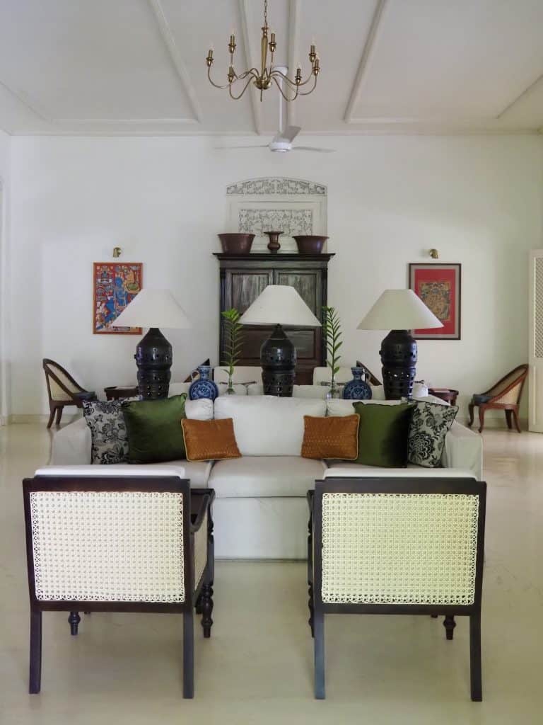 Drawing room, The Sun House boutique hotel, Galle, Sri Lanka.