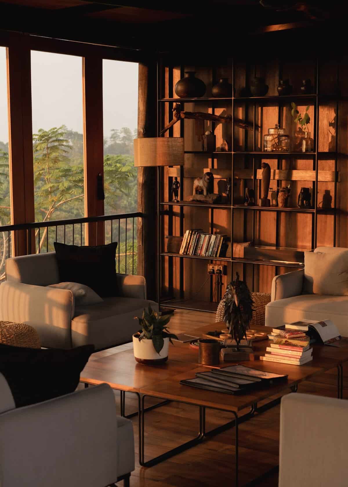 Living Room, Trebartha East:The Roundhouse, a boutique hotel in south Sri Lanka.