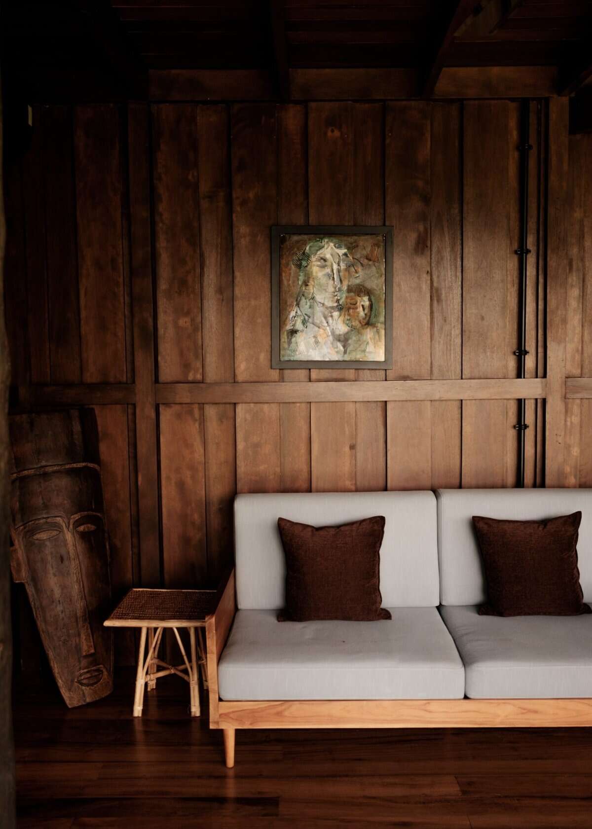 Interiors, Trebartha East:The Roundhouse, south coast of Sri Lanka.