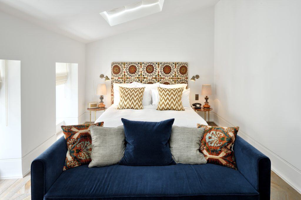 Mezzanine bedroom, annexe building, Soho House Istanbul hotel.