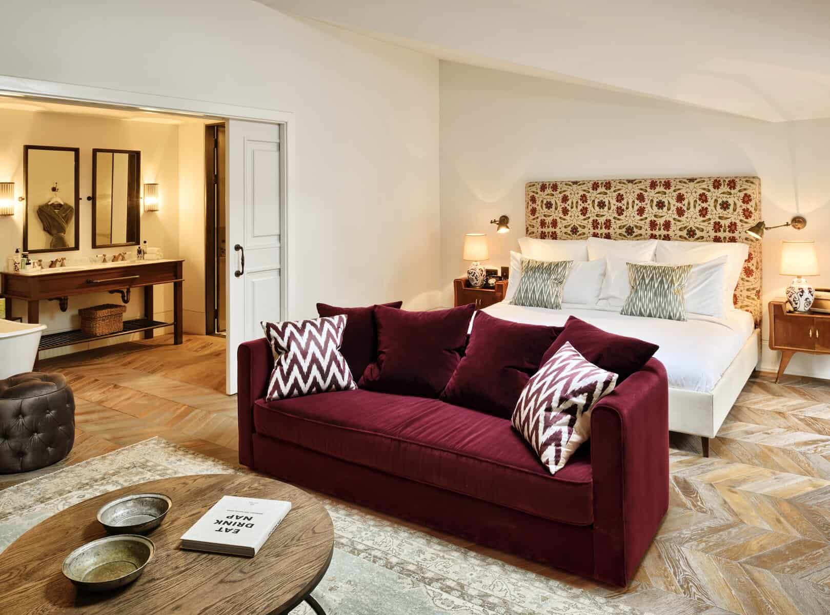 Mezzanine bedoom, Soho House Istanbul hotel.