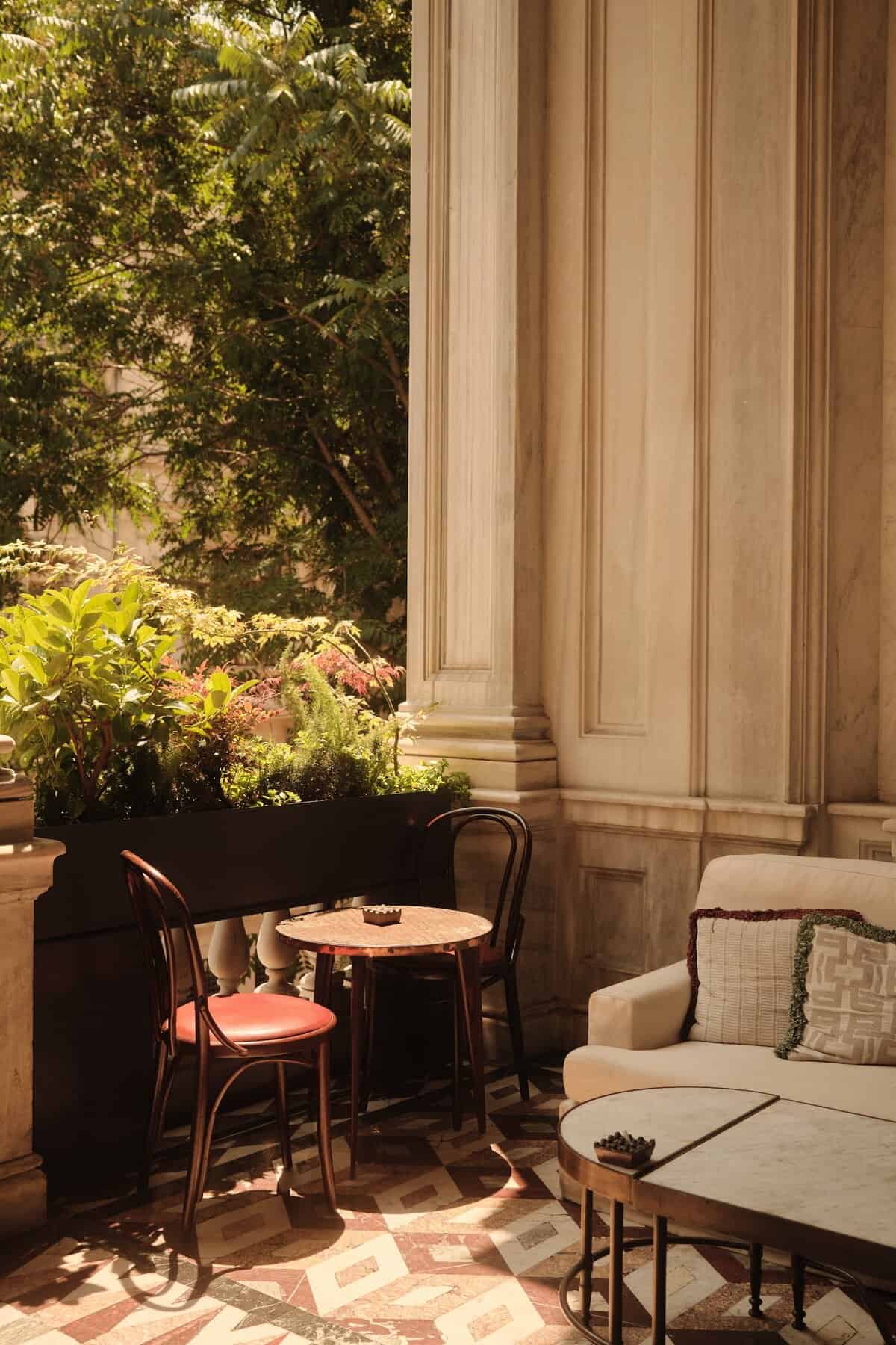 Palazzo Corpi terrace, Soho House Istanbul hotel.