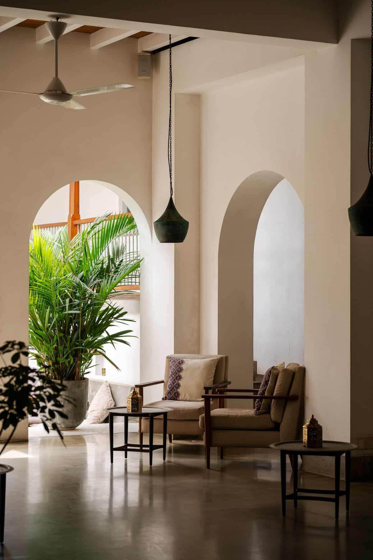Loggia, Fort Bazaar boutique hotel, Galle Fort, Sri Lanka.