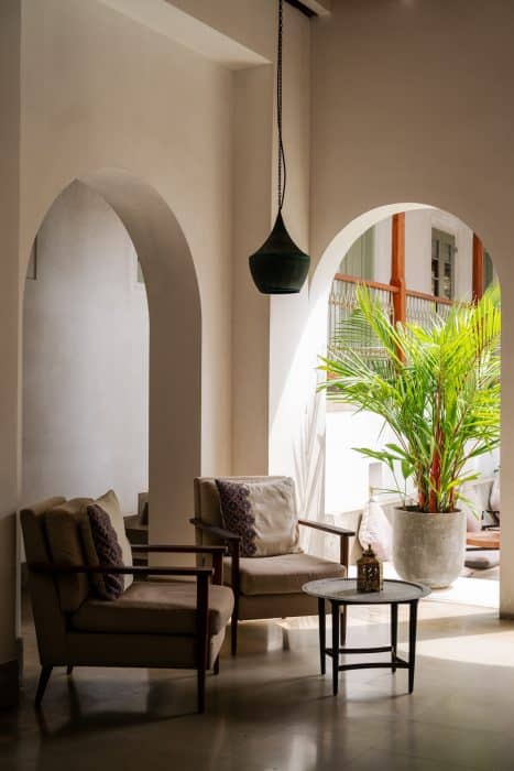 Loggia, Fort Bazaar boutique hotel, Galle Fort, Sri Lanka.