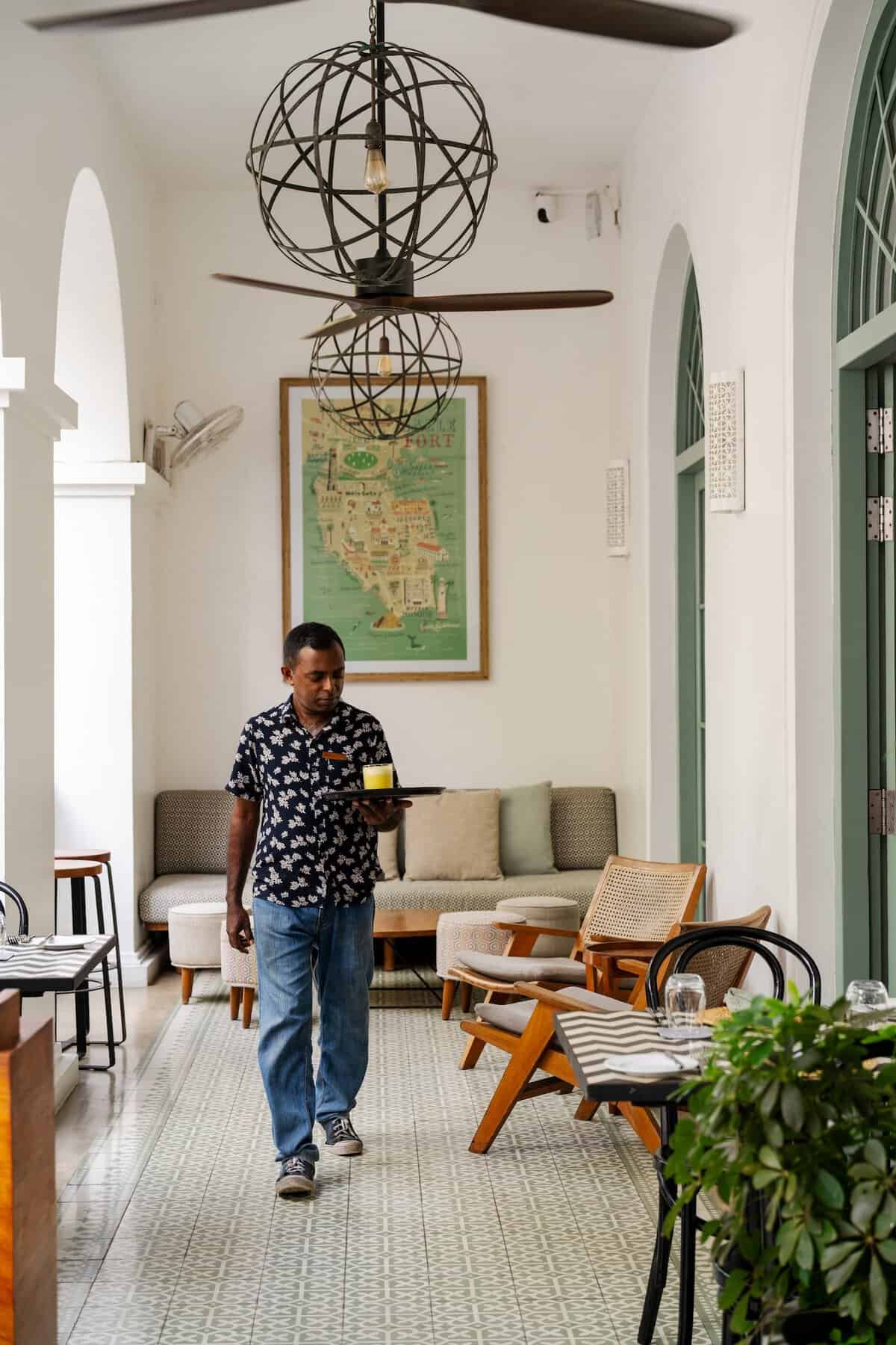 Church Street Social bar and restaurant, Fort Bazaar boutique hotel, Galle Fort, Sri Lanka.