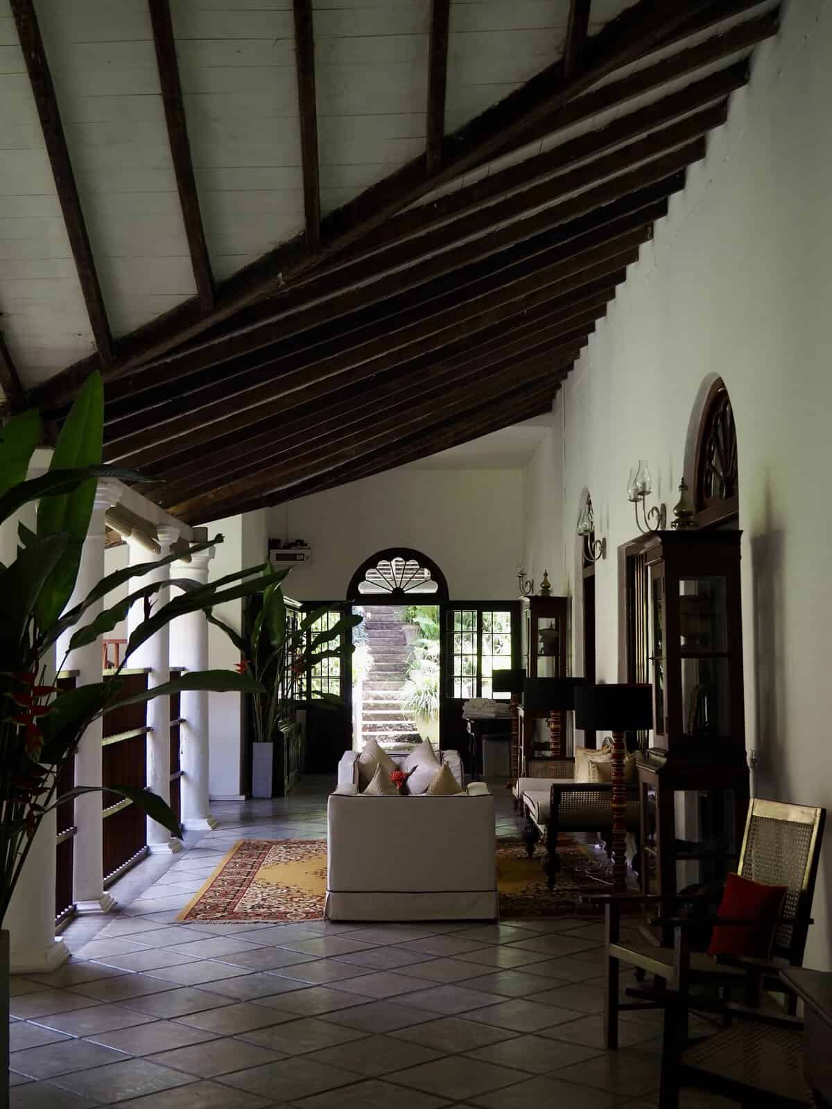 Adigar's Manor The loggia overlooks a central courtyard at Adigar's Manor boutique hotel, Kandy, Sri Lanka.