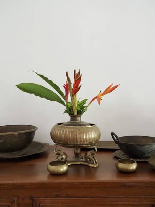 Collection of artefacts, Adigar's Manor boutique hotel, Kandy, Sri Lanka.