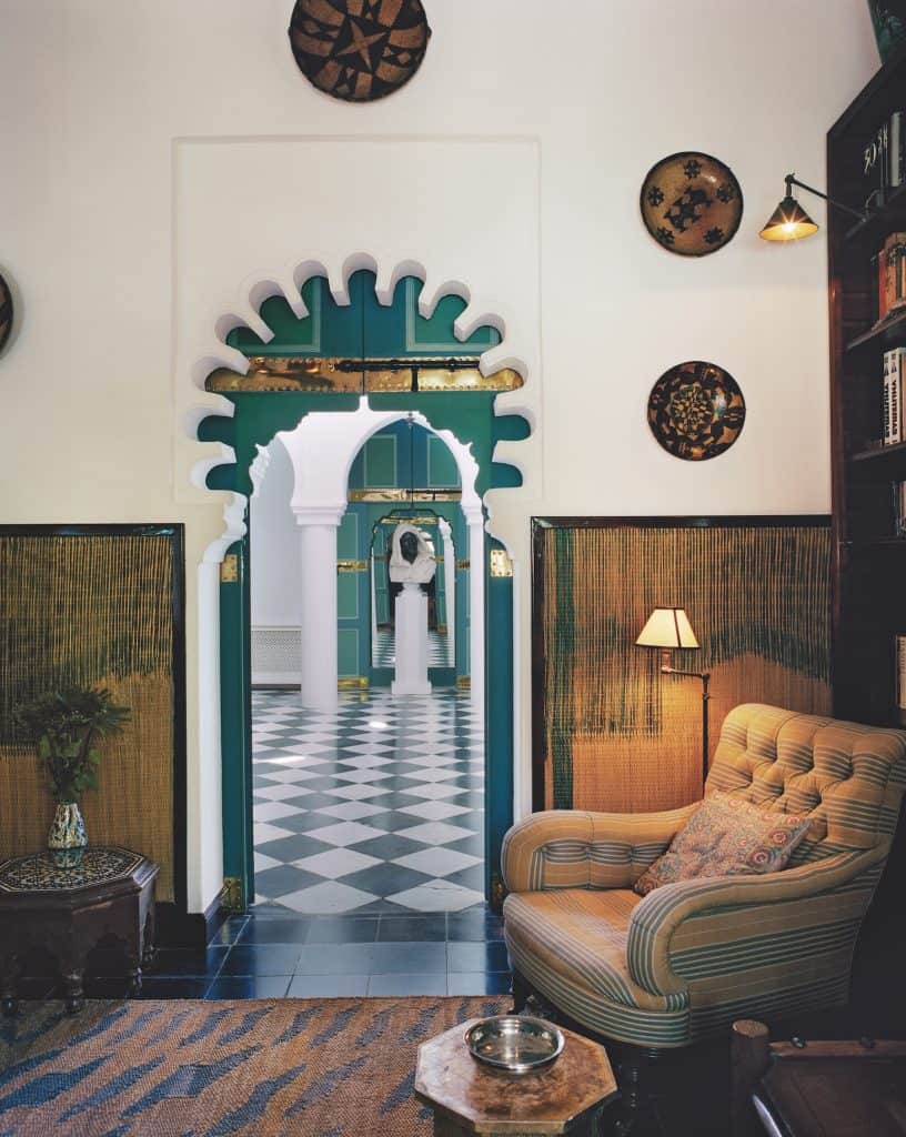 Jacques Grange. Villa Mabrouka, Tangier home of Yves Saint Laurent and Pierre Bergé, interiors by Jacques Grange.