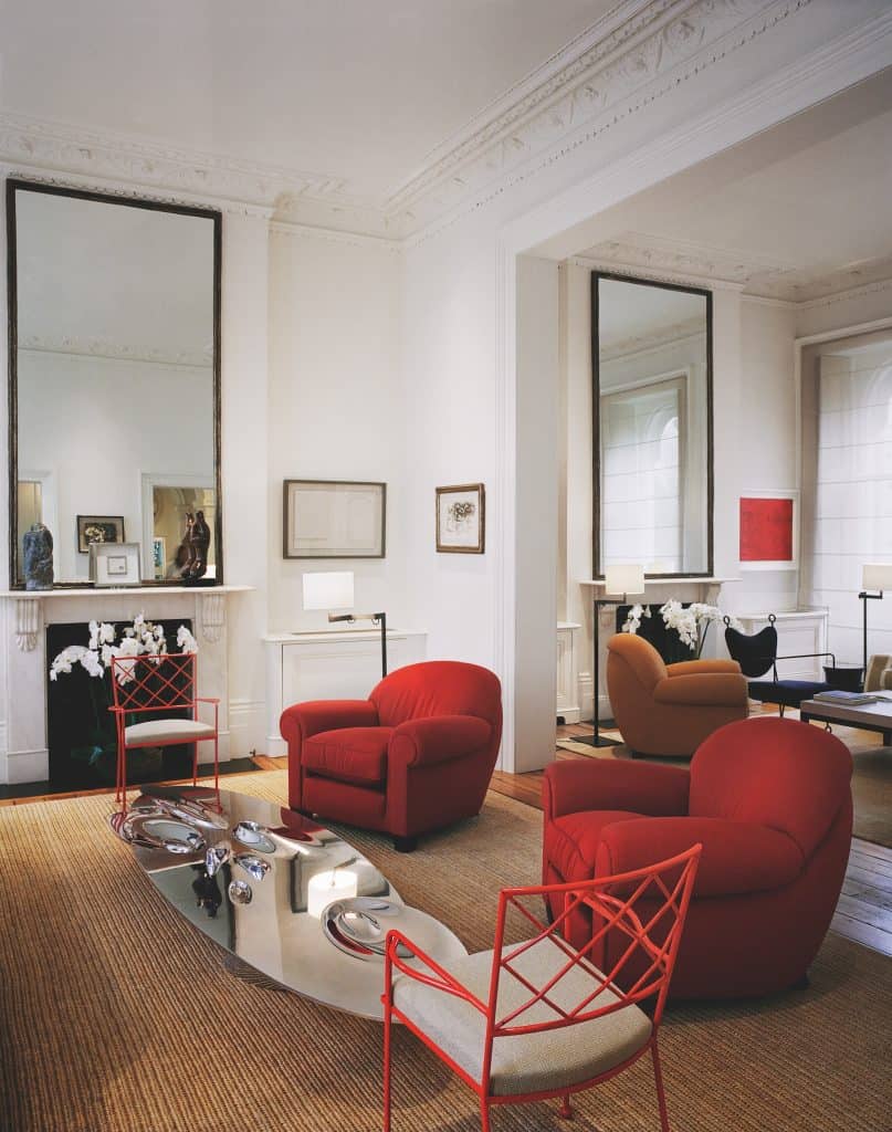 Jacques Grange. Jacques Grange interior with pieces by Zaha Hadid, Jean Royère and Jean-Michel Frank.