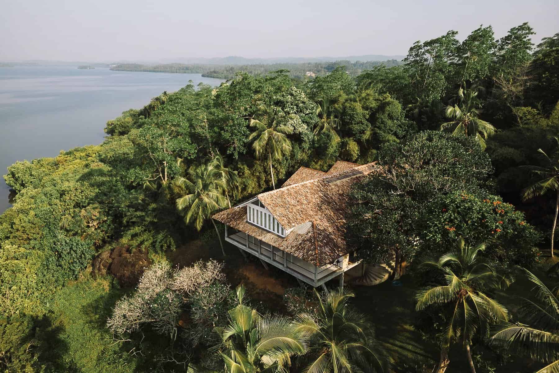 Kurulu Bay. Kurulu House, designed by Bawa protege Channa Daswatte, breathes with its surroundings, overlooking Koggala Lake.