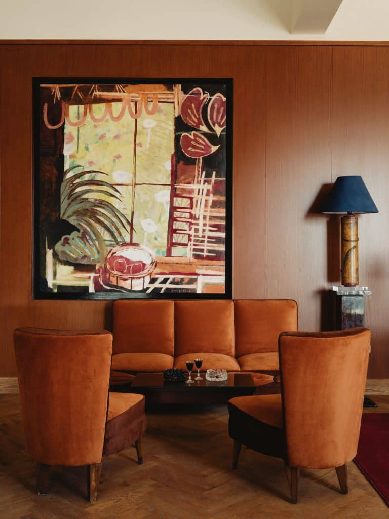 The Immobilia, a club with bedrooms in downtown Cairo, features Art Deco furniture, eclectic objects and contemporary art.